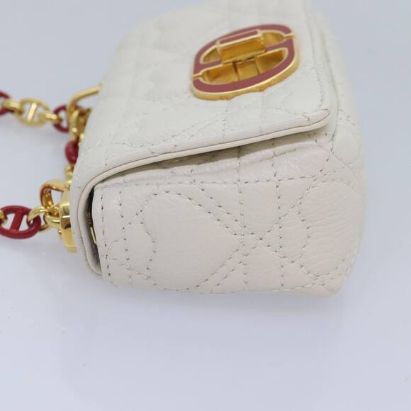 DIOR DIOR Calo Micro Shoulder Bag Calfskin White Gold - Picture 3 of 12
